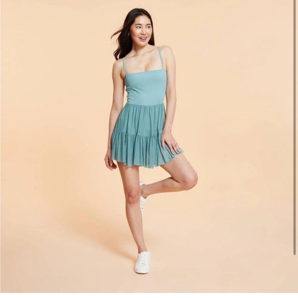 Elegant Teal Mini Dress